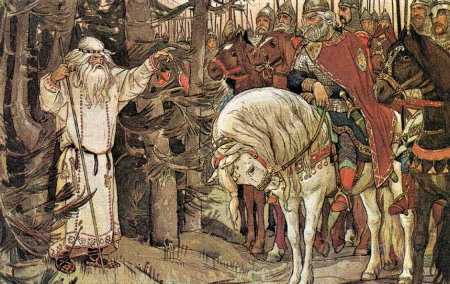 Виктор Васнецов - Встреча Олега с кудесником
