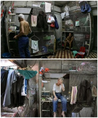 Жизнь в гробу по четыре человека - квартиры-клетки Гонконга