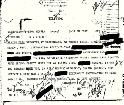 Документы ФБР о нахождении пришельцев на Земле