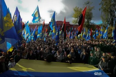 Марш украинских националистов в Киеве 