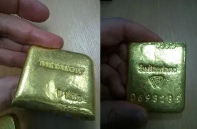 Обнаружены фальшивые слитки золота 