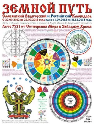 ЗЕМНОЙ ПУТЬ - Коляды Дар на Лето 7521 и Российский Календарь 9.2012 - 2013 с 2 курсорами