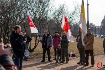 Акция за введение визового режима со странами Средней Азии в Санкт-Петербурге