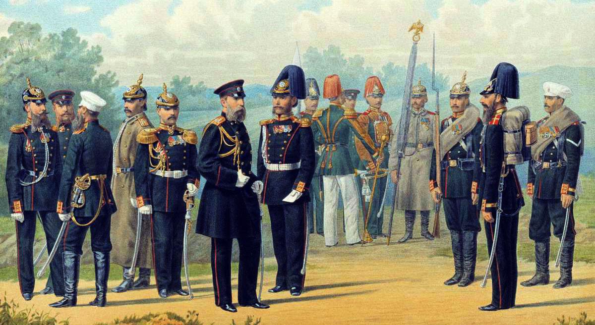 В конце 19 века александром. Форма армии 1874 года. Униформа солдат 1874.